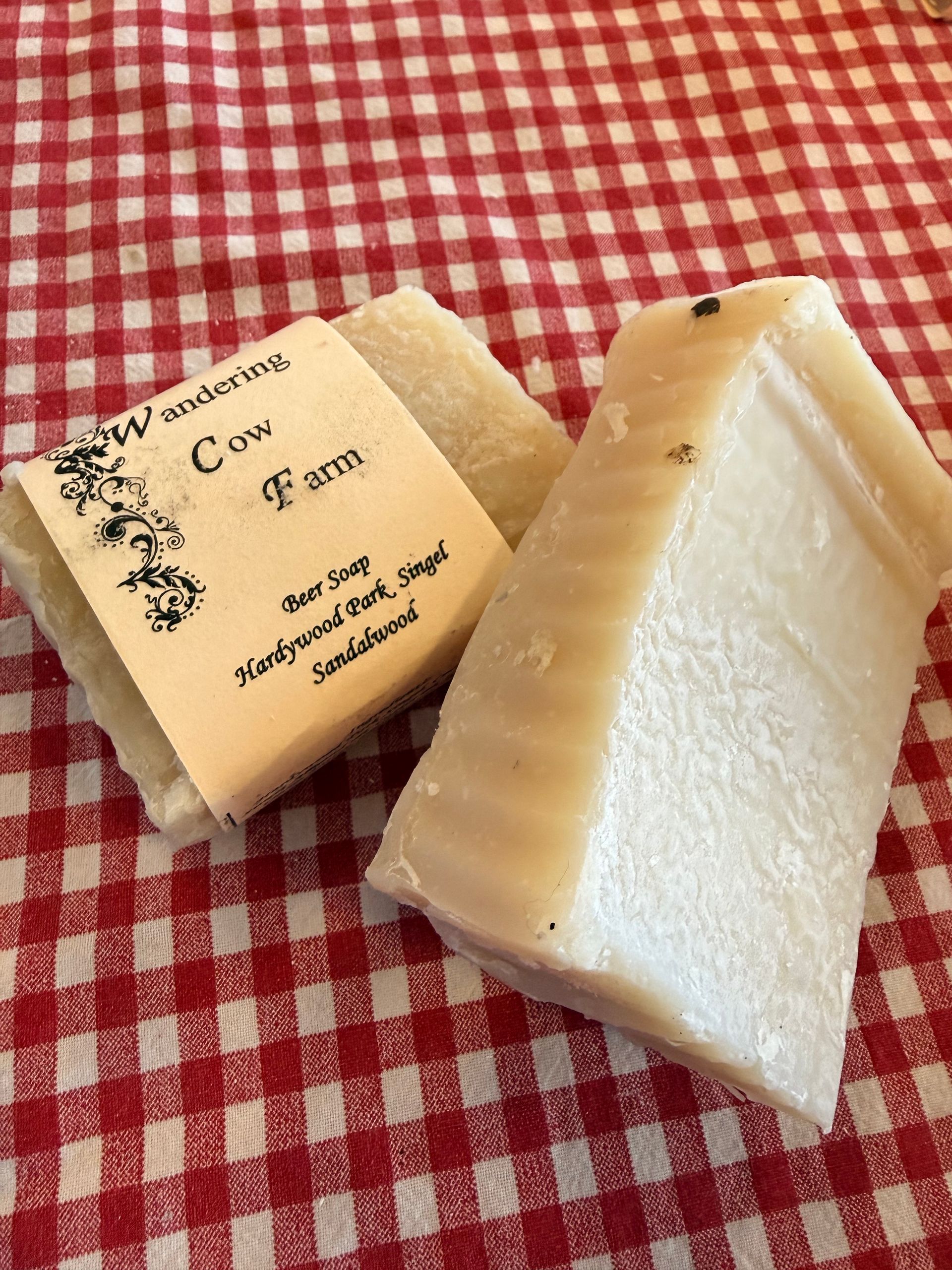 Wandering Cow Farm Beer Soap - Hardywood Park, Single Sandalwood