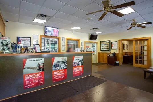 The front desk at Cunningham's Automotive Repair in Ottsville, PA
