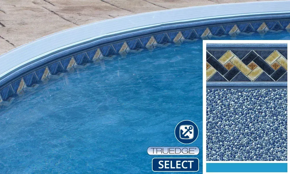 A picture of a swimming pool with a sign that says select