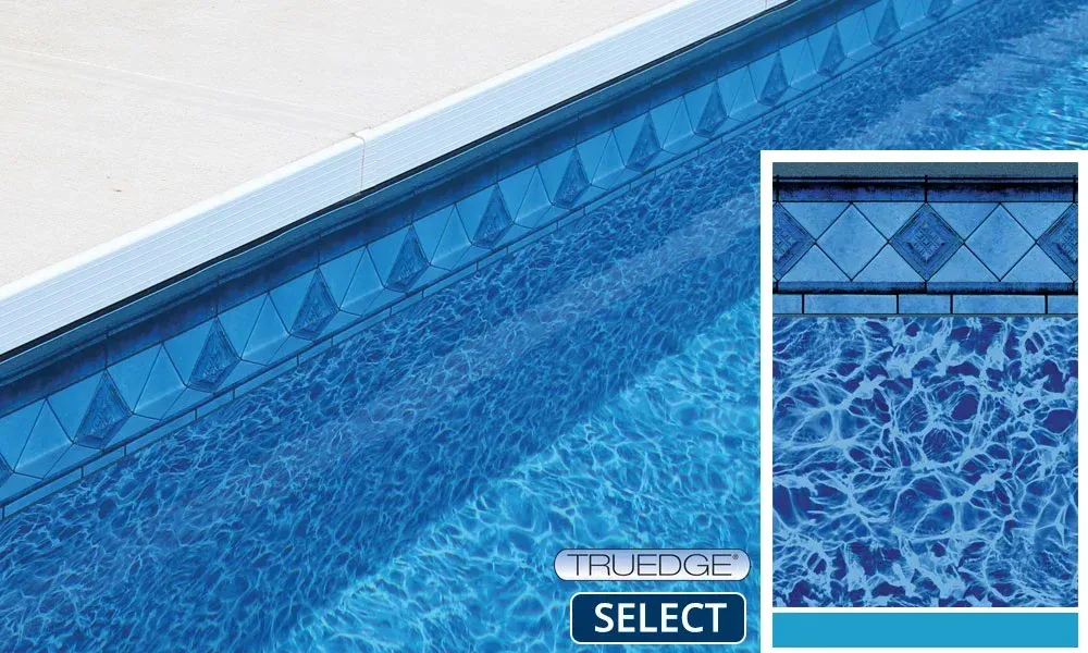 A picture of a swimming pool with a sign that says select