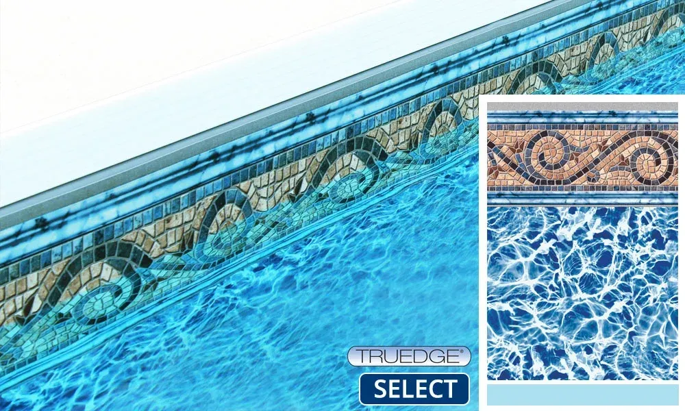 A picture of a swimming pool with a sign that says select