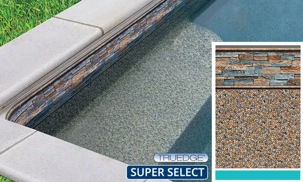 A picture of a swimming pool with the words super select on the bottom