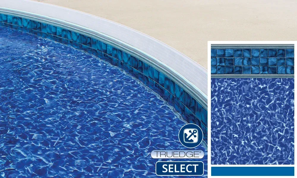 A picture of a swimming pool with a sign that says select