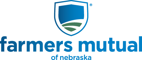 The farmers mutual of nebraska logo has a shield on it.