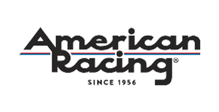 American Racing logo with text and lines,