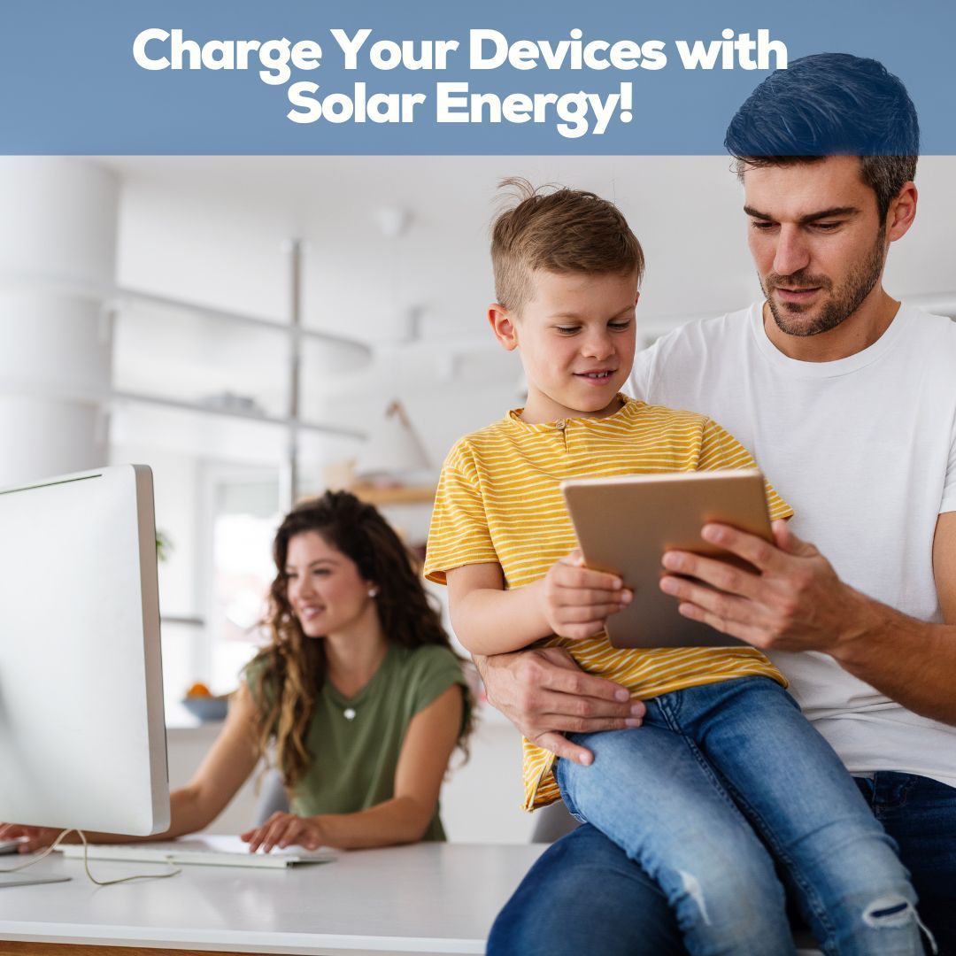 Family using computers and devices at home