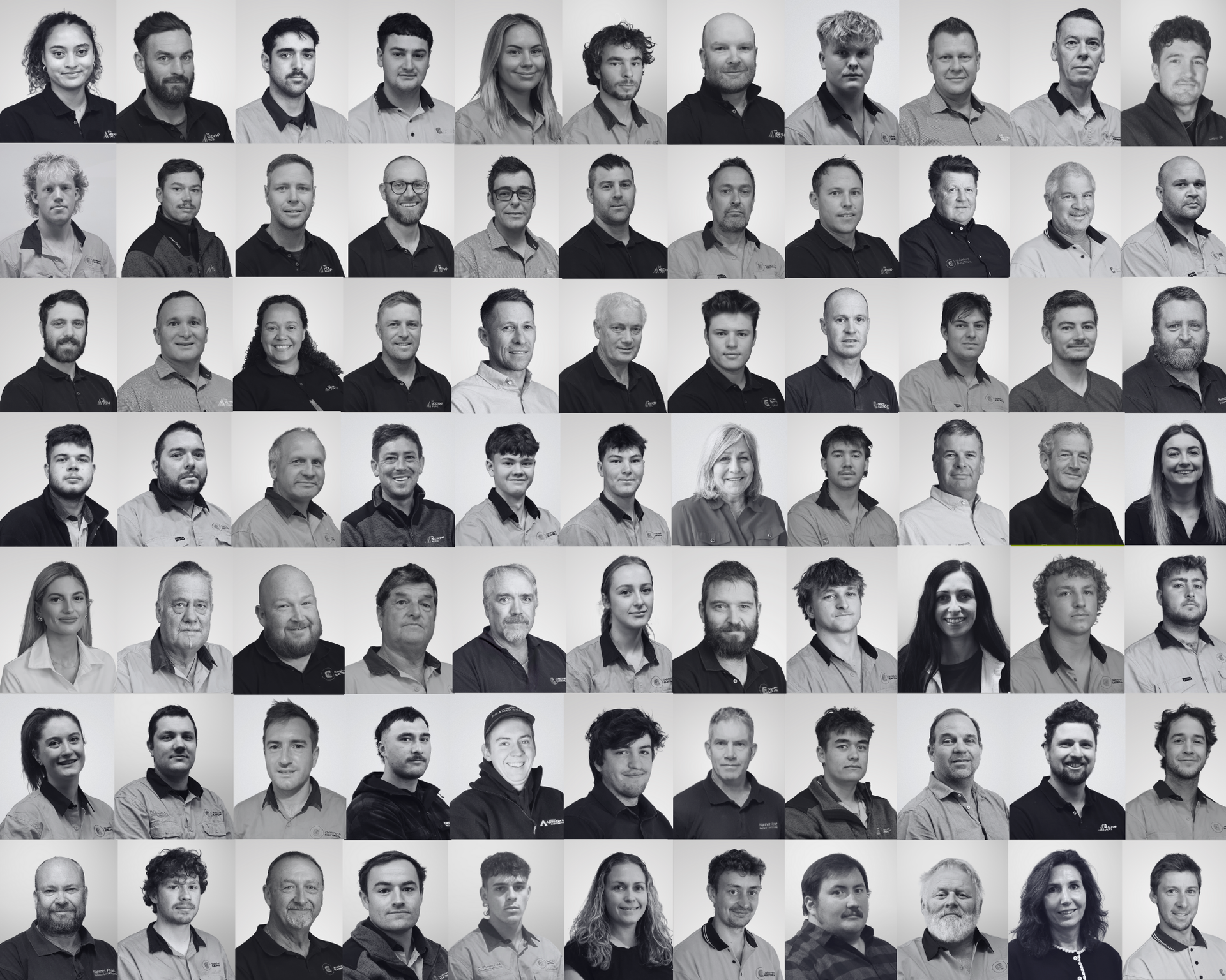 Christchurch Electrical staff team photos.