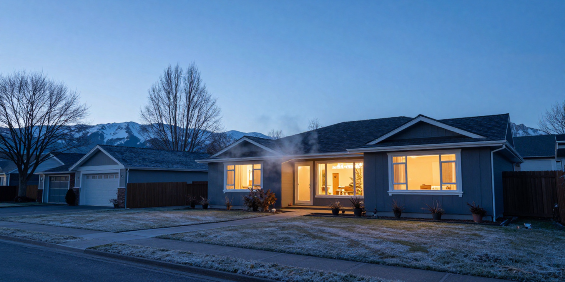 Christchurch home in winter, cold outside, warm inside