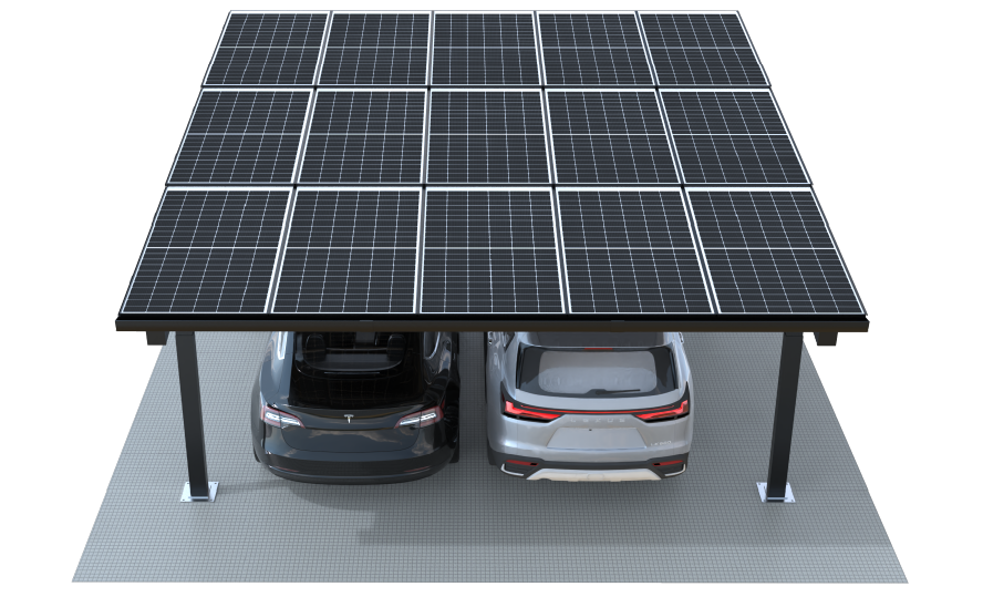 Goodwe Solar double Carport with 2 cars