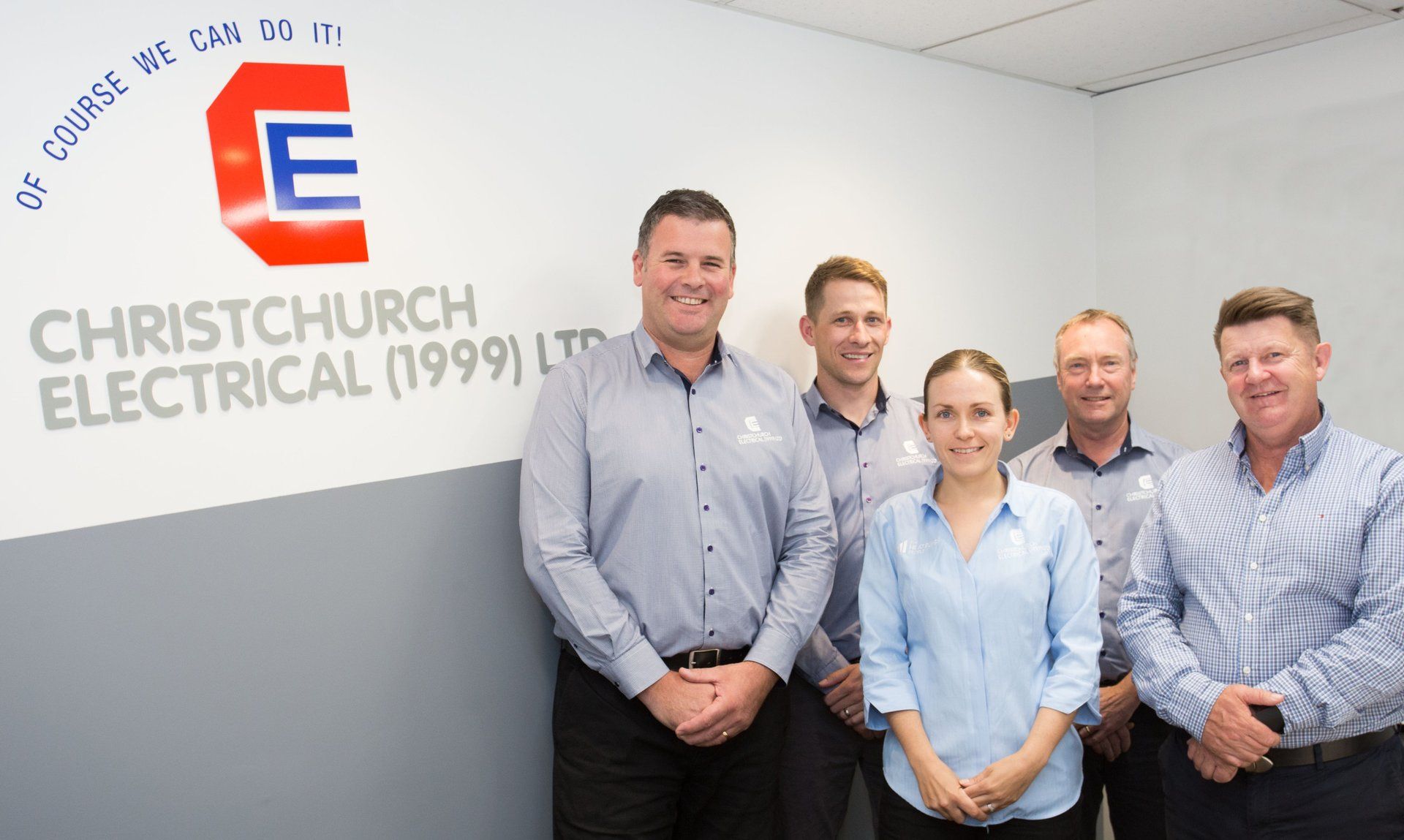 Christchurch Electrical Staff and Logo