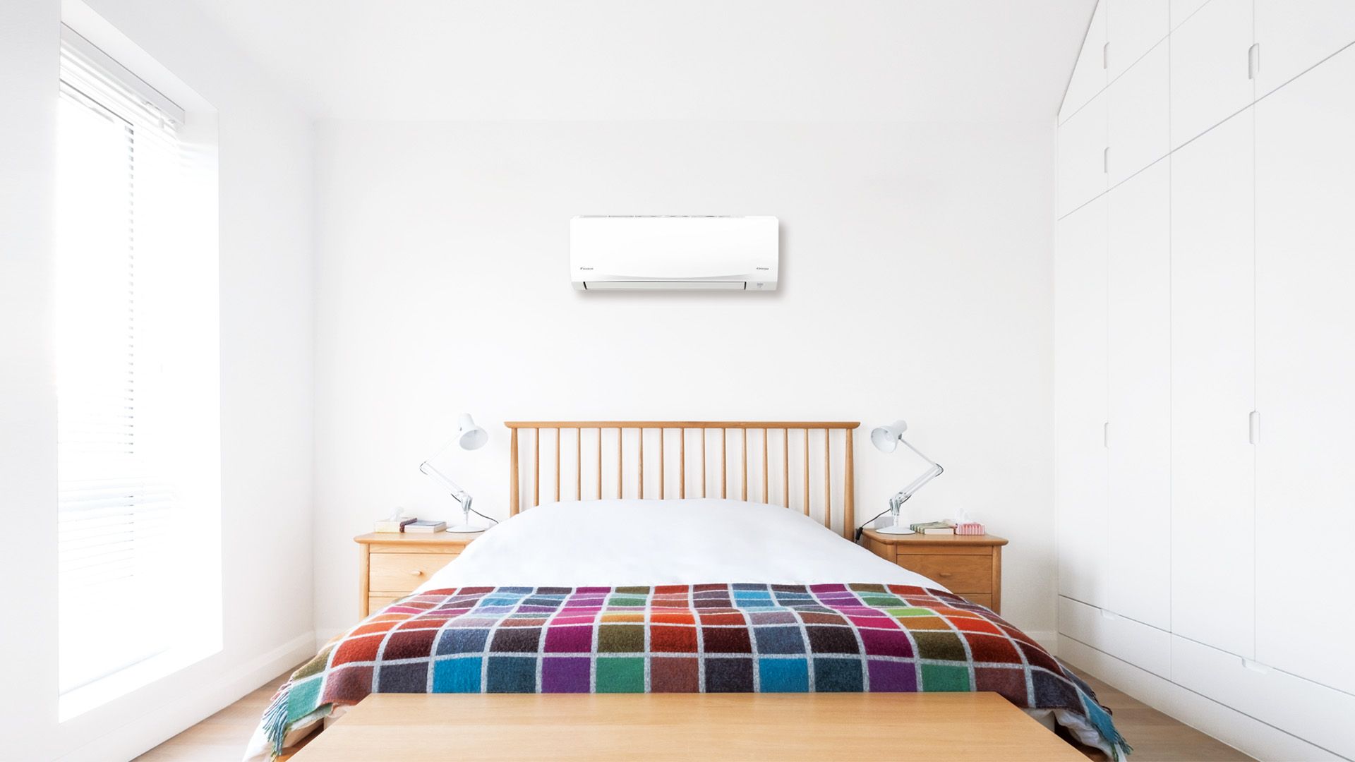 Daikin Standard Series heat pump in a bedroom