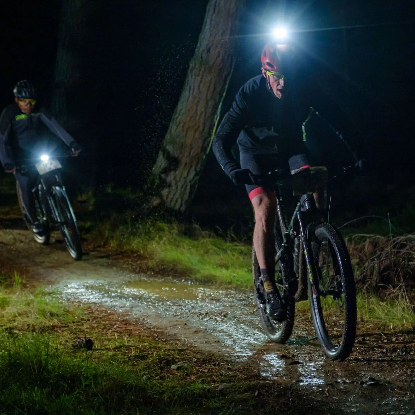 Mount biking in the dark