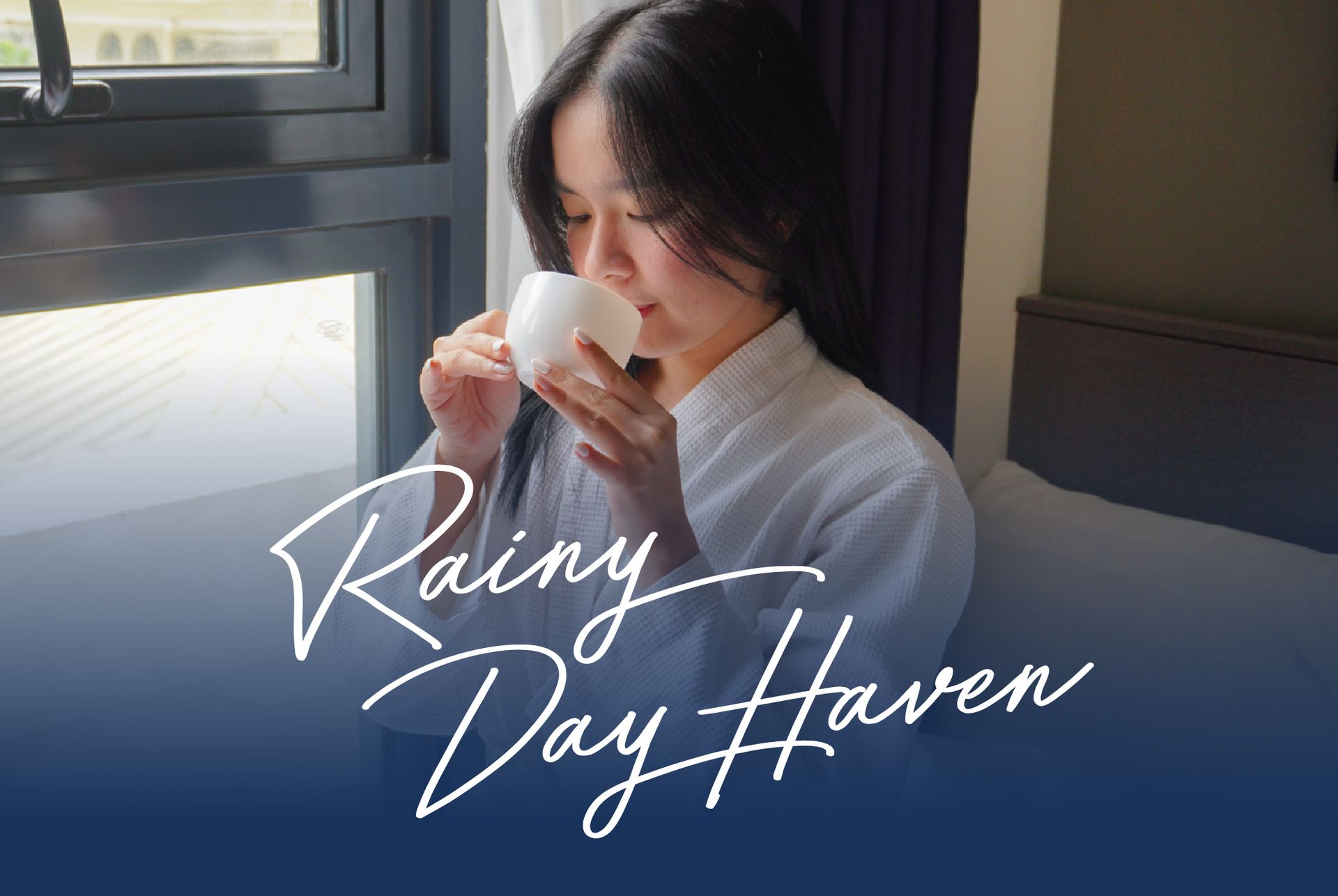 Guest relaxing in comfortable room at hotels in Makati Ave Poblacion.