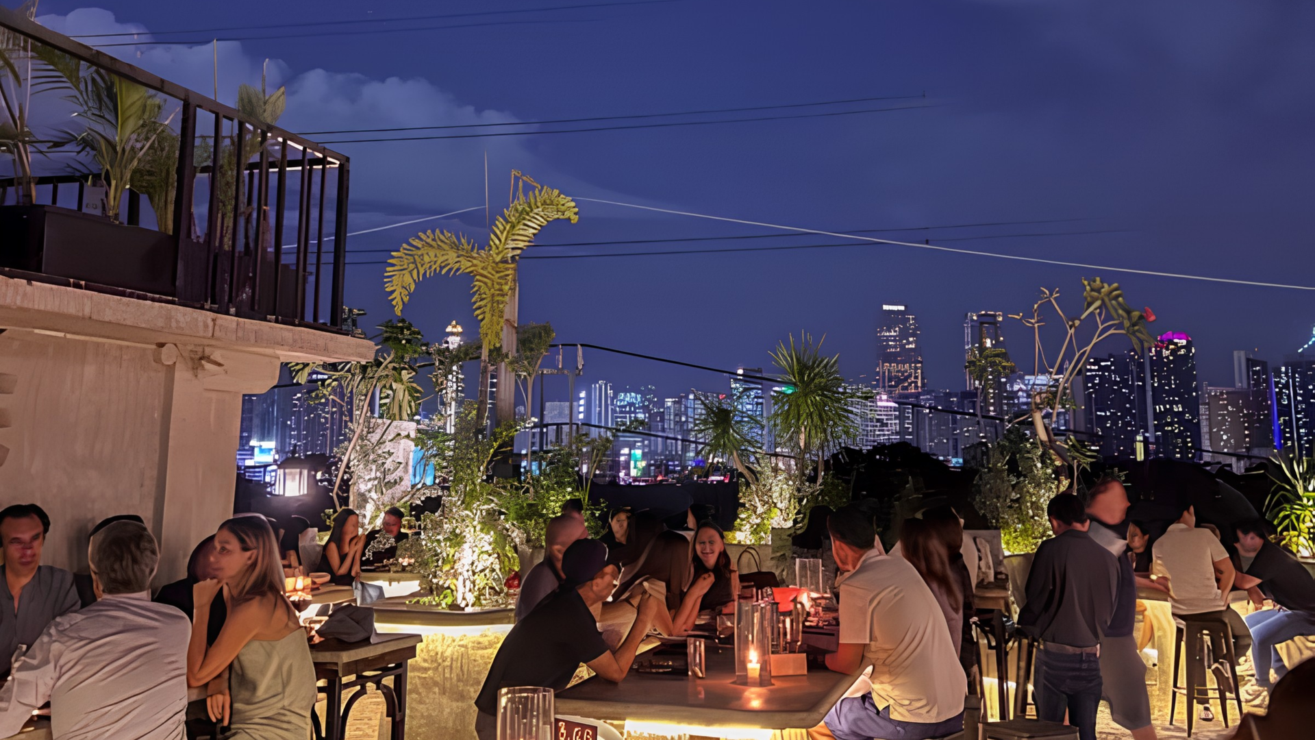 Dr. Wine rooftop bar and French restaurant with Manila skyline view in Poblacion Makati near The Belamy Hotel