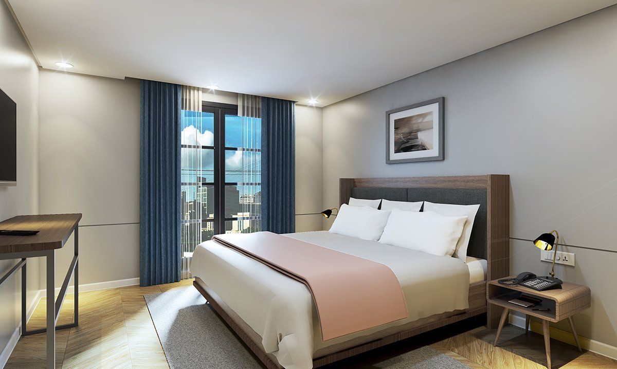 Clean. modern, and comfortable rooms.