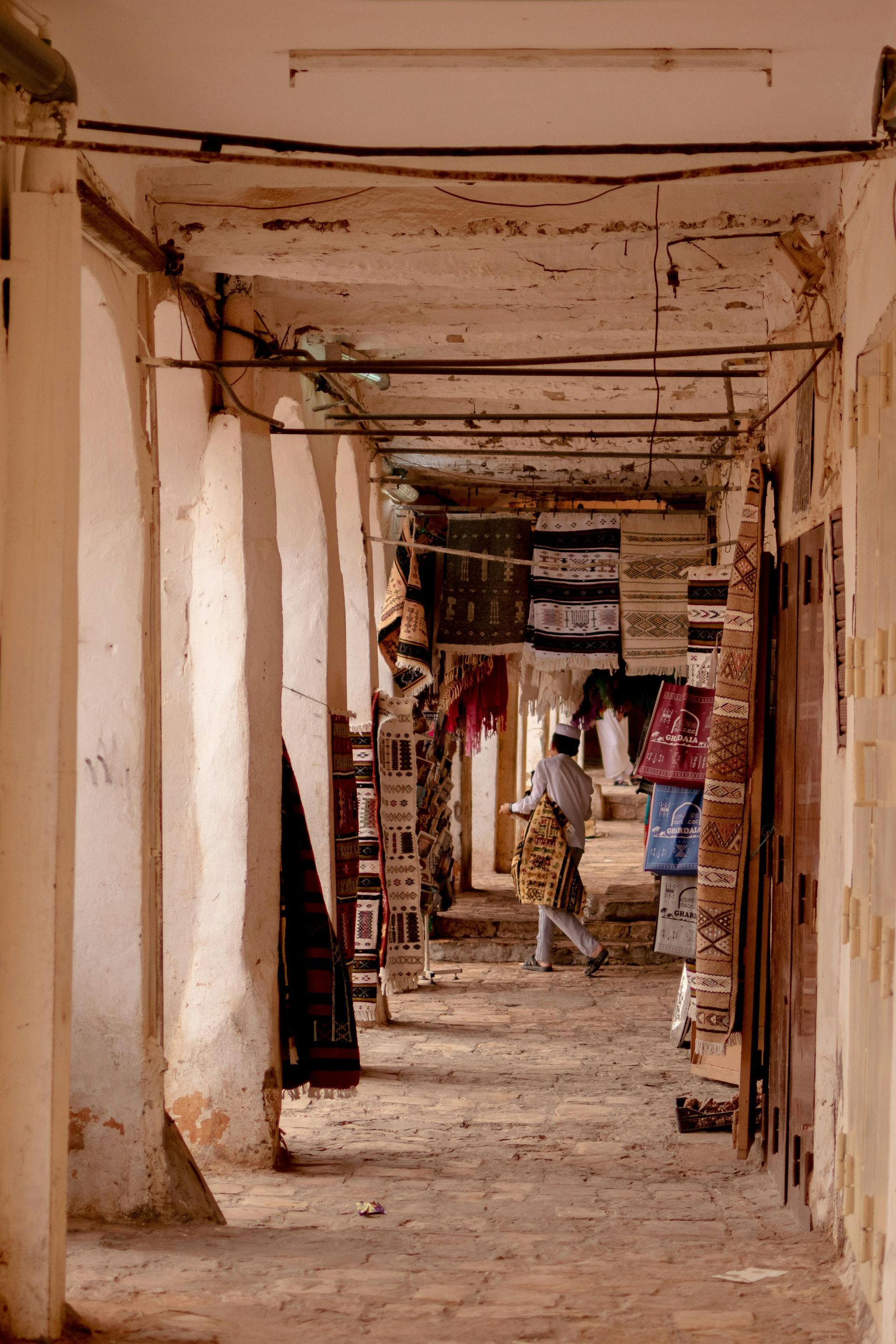 Covered market corridor at Salcedo market near hotels in Poblacion Makati.