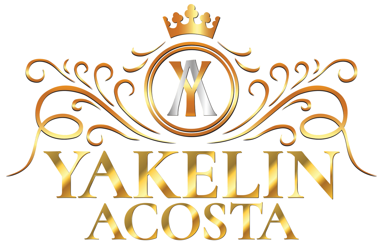 The logo for yakilin acosta has a crown on it.