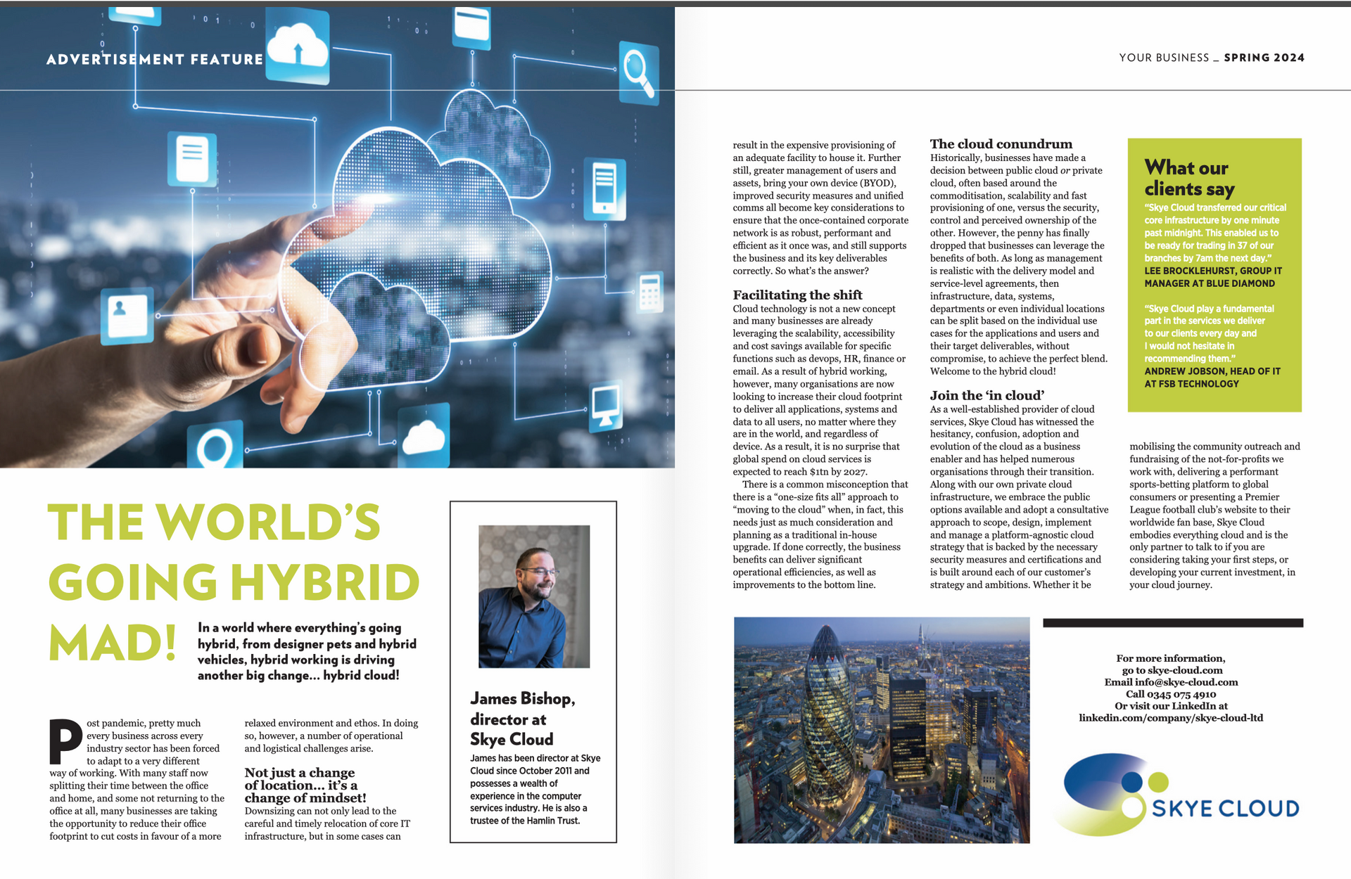 James Bishop's article in Your Business Spring 2024
