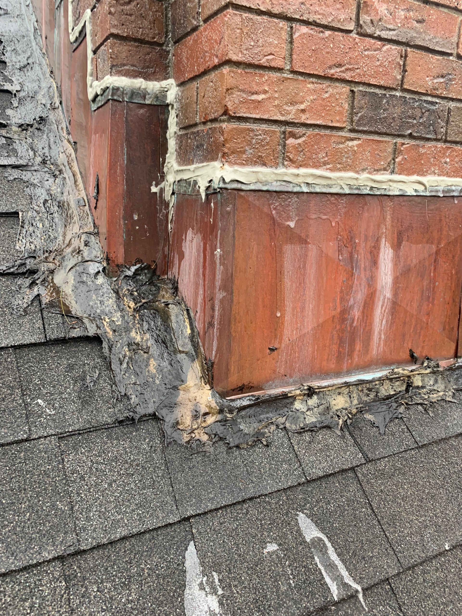 Chimney flashing replacement brick home CT by Executive Homes LLC