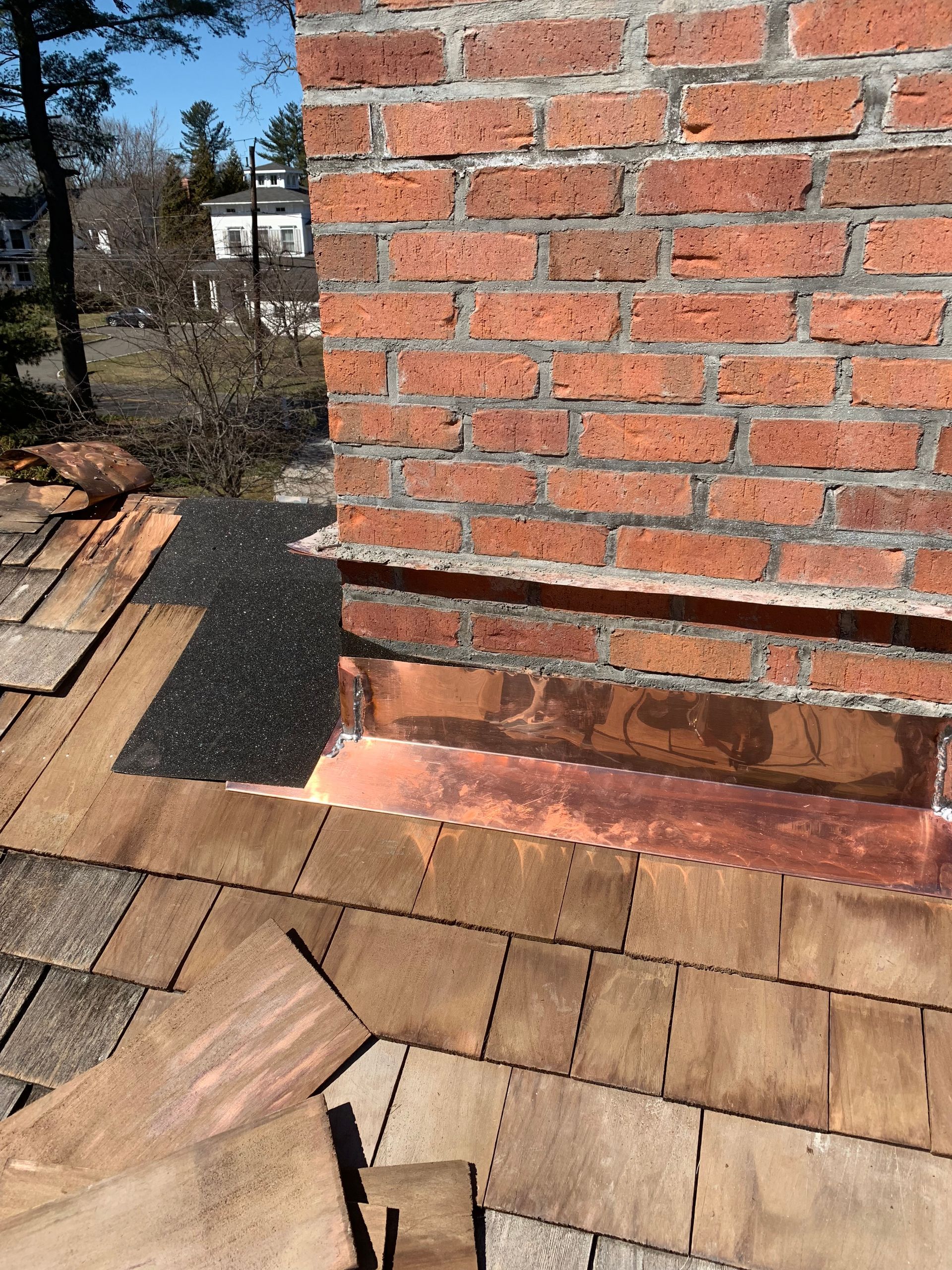Full brick chimney repair and repointing Greenwich CT by Executive Homes