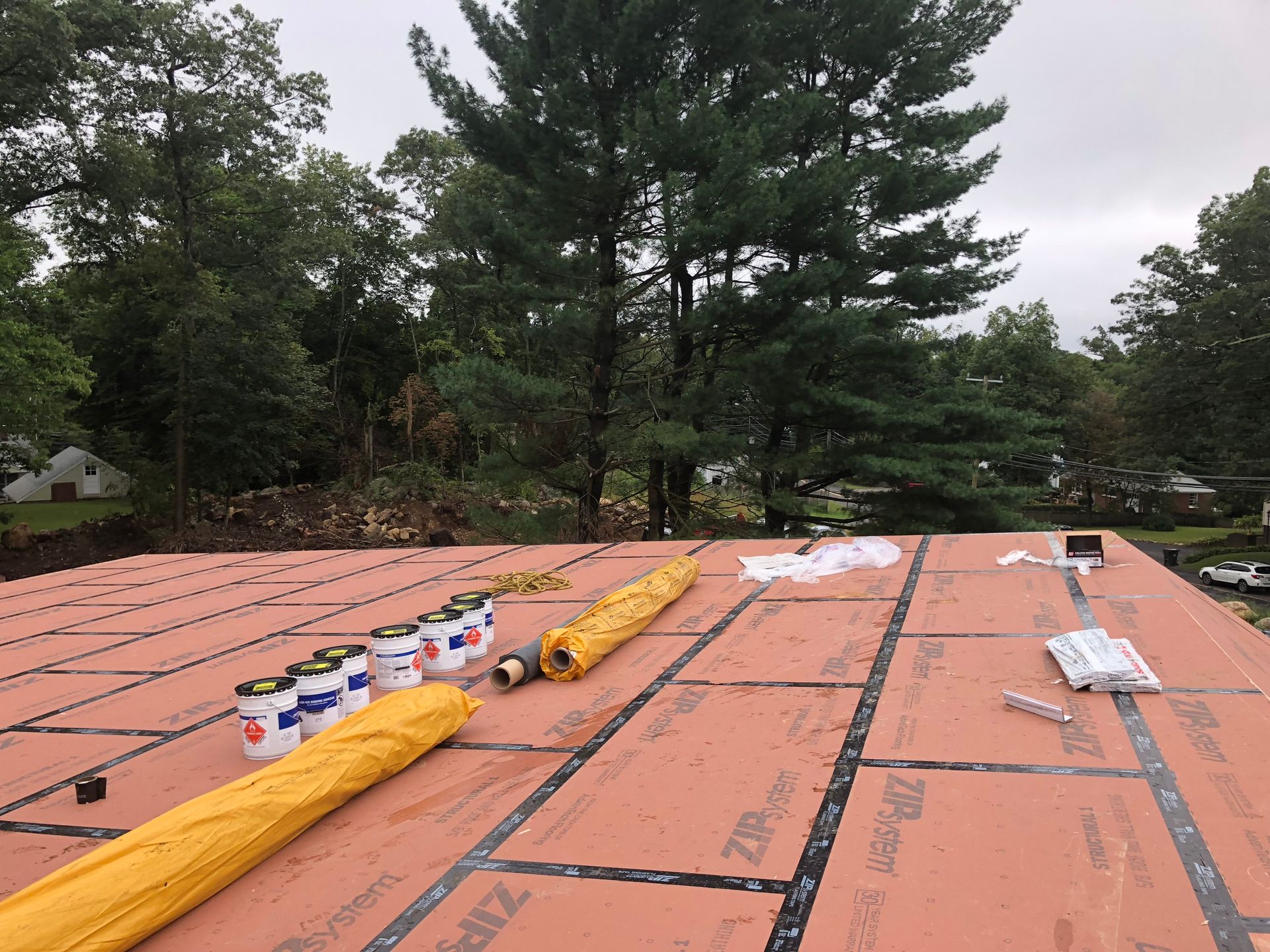 EPDM flat roof installation large estate CT by Executive Homes LLC