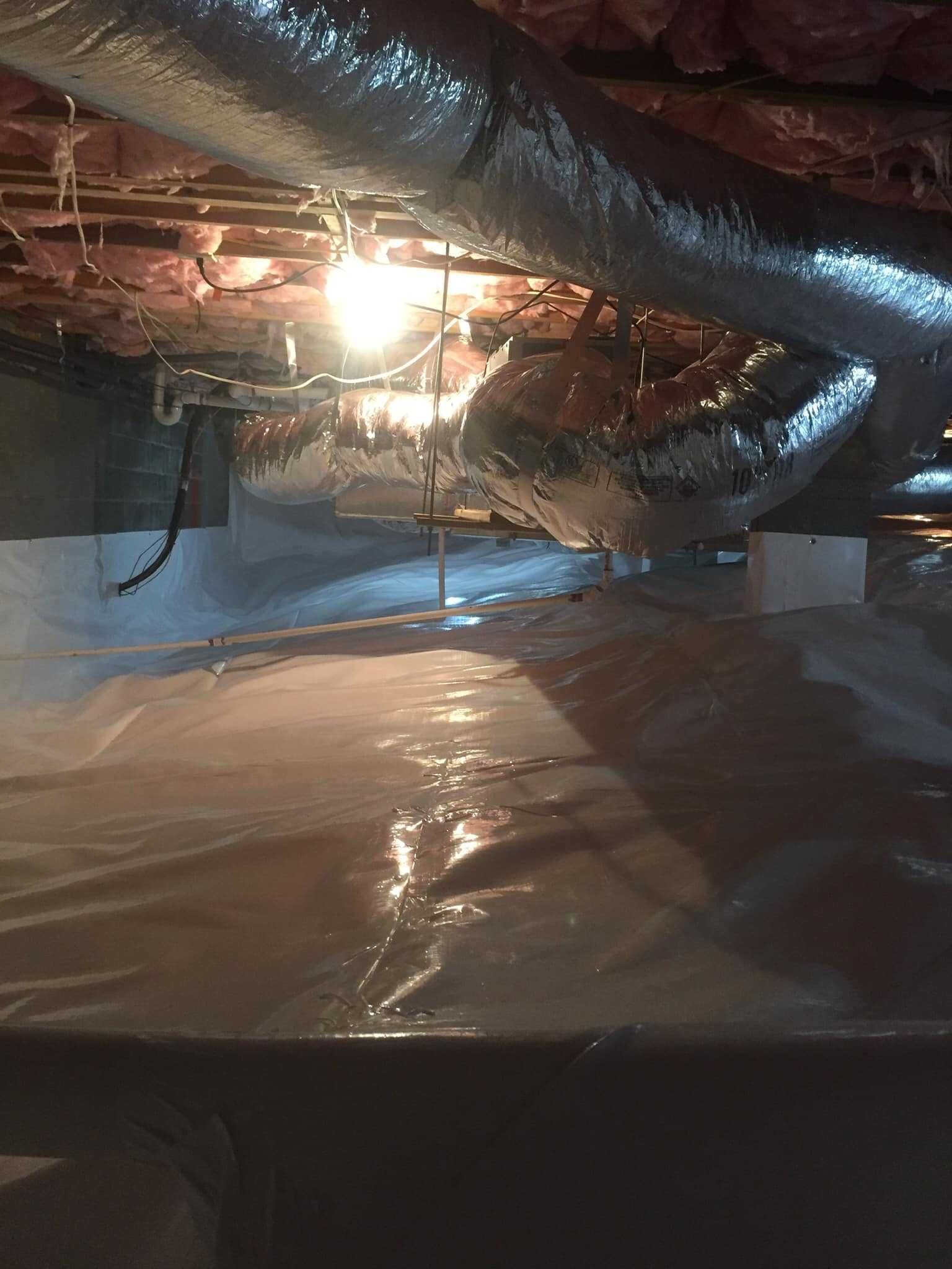 after crawlspace encapsulation and radon mitigation in Boone NC