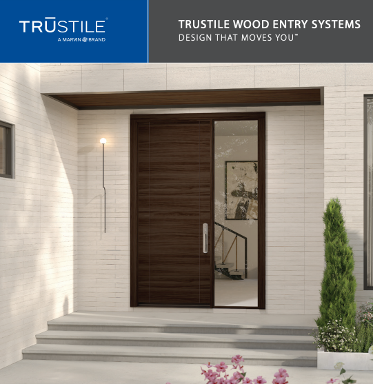 A brochure for trustile wood entry systems design that moves you