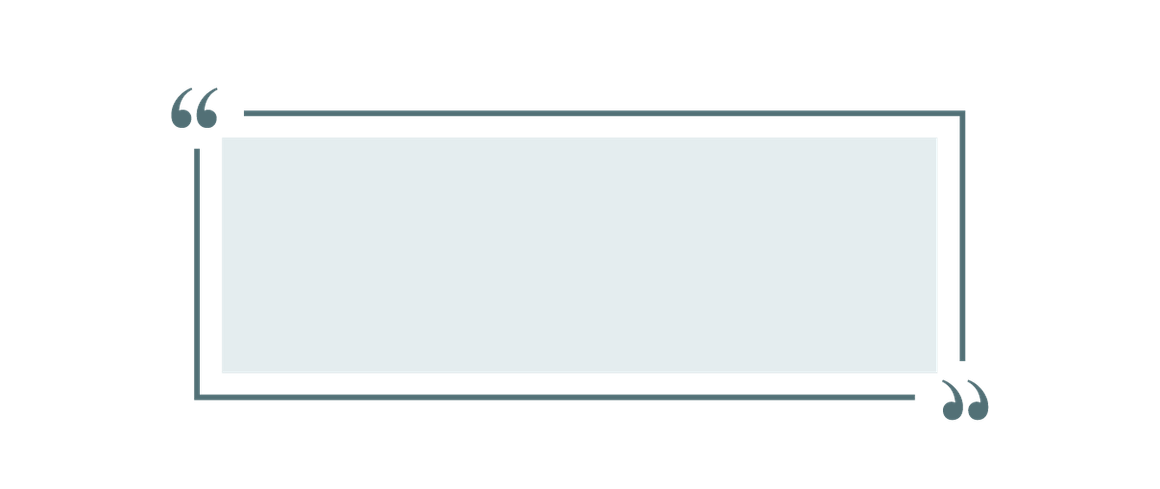 A rectangular frame with quotes inside of it on a white background.