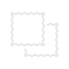 Two squares with a wavy border on a white background.