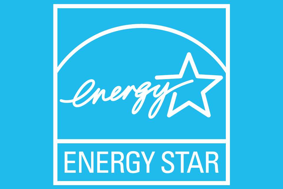 The energy star logo is on a blue background.