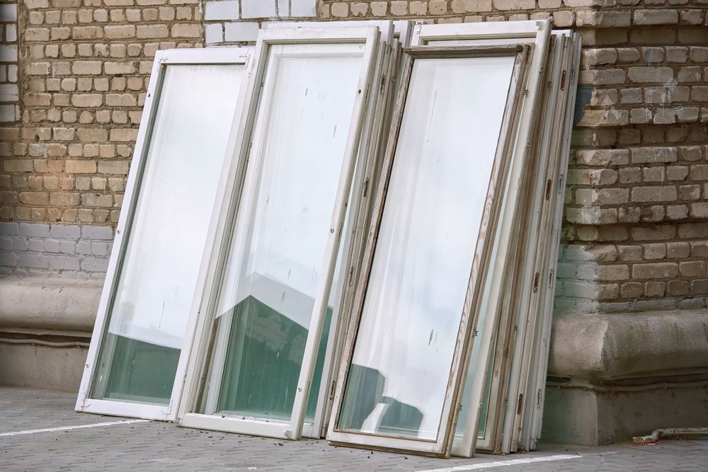 A pile of replacement windows.