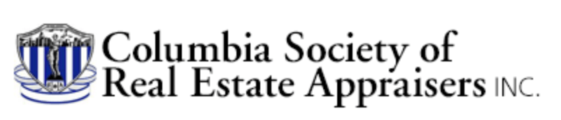 The logo for the columbia society of real estate appraisers inc.