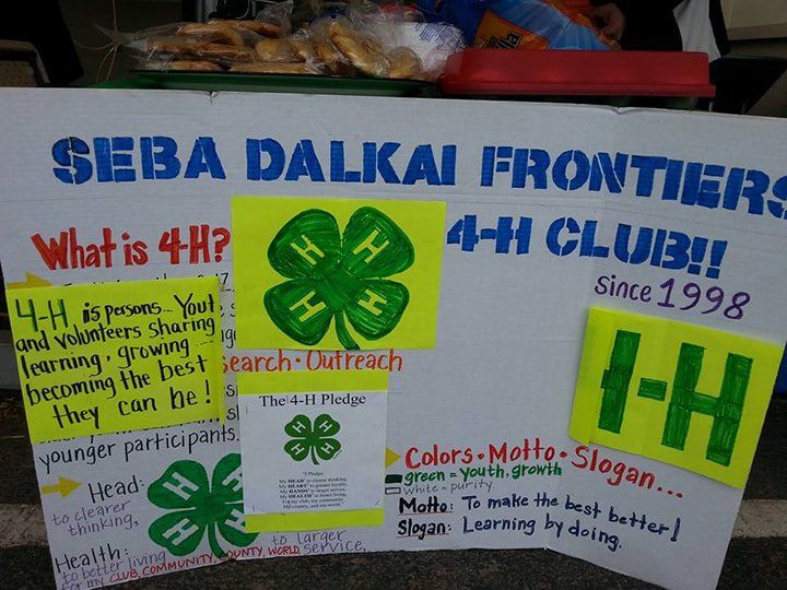 A sign for seba dalkai frontiers 4 h club