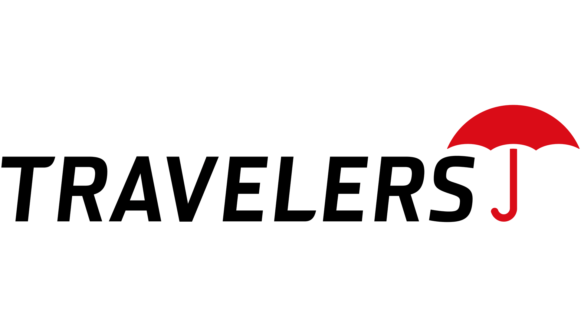 The logo for travelers j shows a red umbrella on a white background.