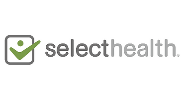 The selecthealth logo has a green check mark in a square.