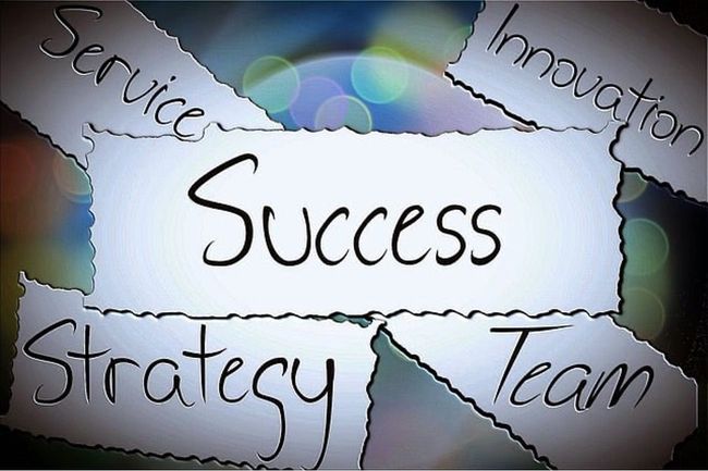 The word success is written on a piece of paper