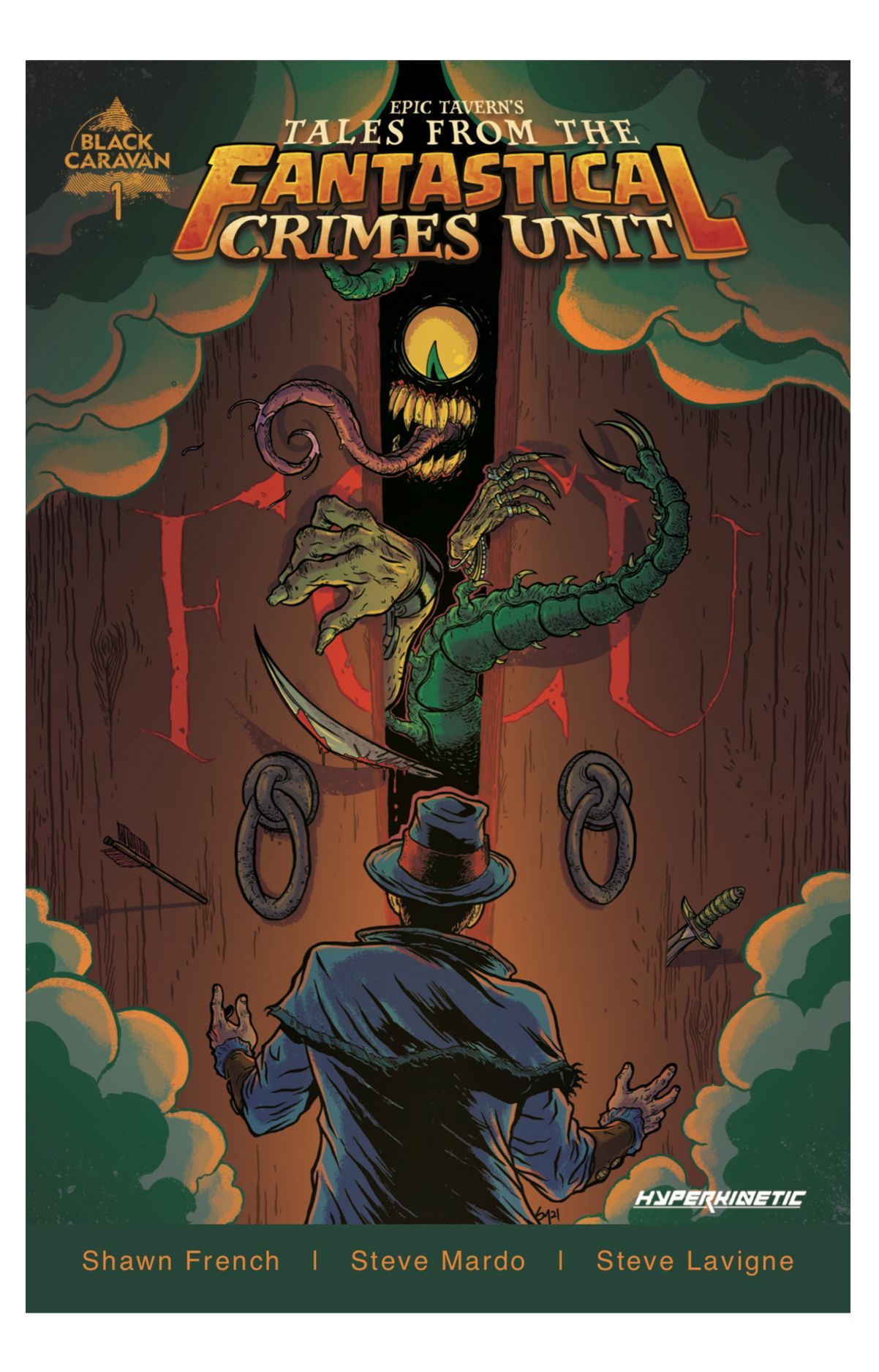 Tales from the fantastic crimes unit is a comic book cover. Fantasy, Pulp, crime comic