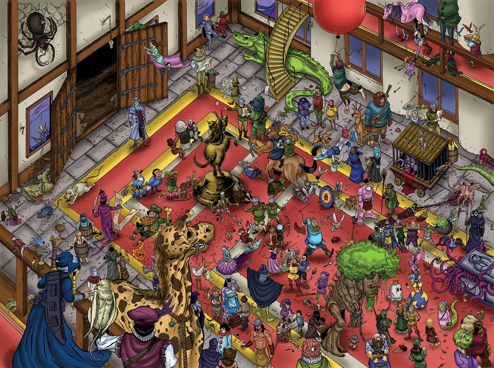 Splash page from Epic Tavern: Tales from the Fantastical Crimes Unit. Fantasy, Pulp, crime comic