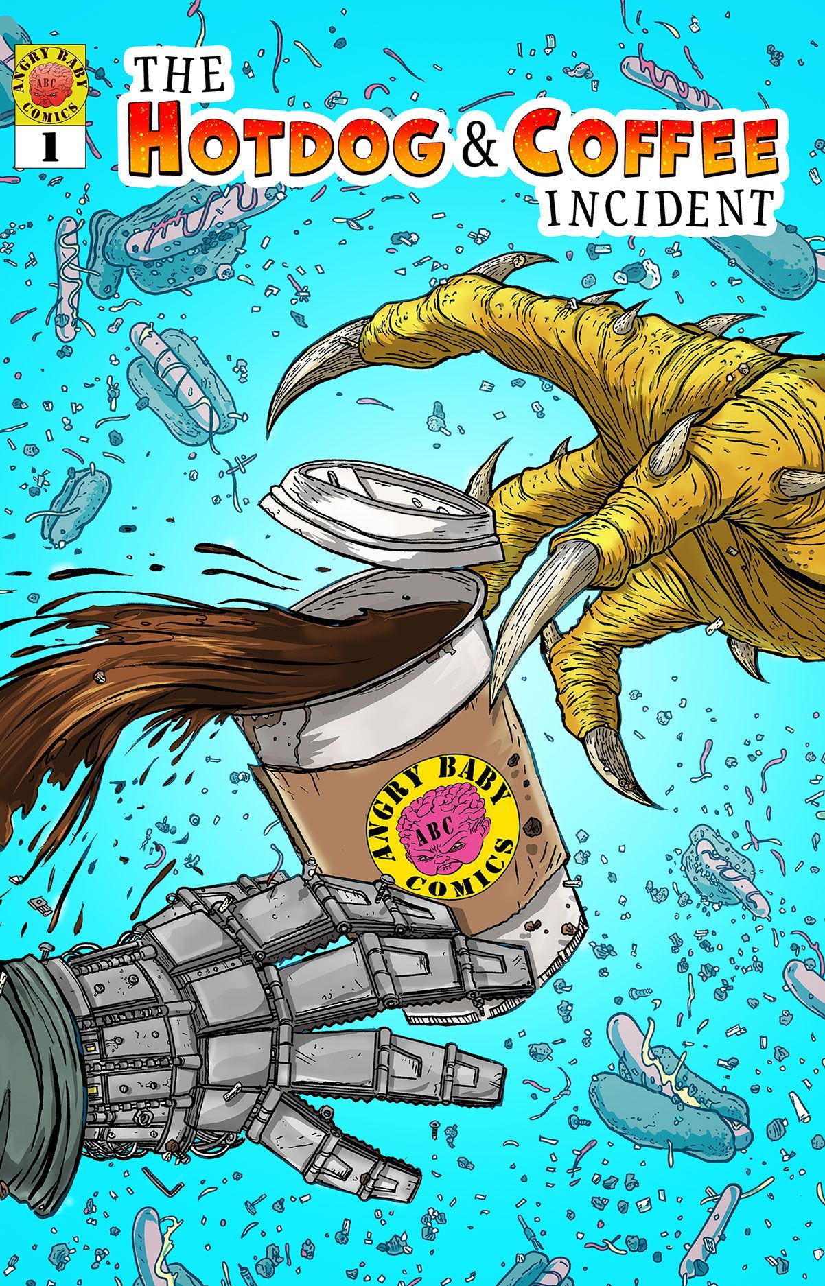 COMIC BOOK  ABOUT ALIENS AND MONSTERS FIGHTING