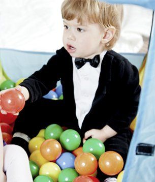 Young boy in a custom tailored suit
