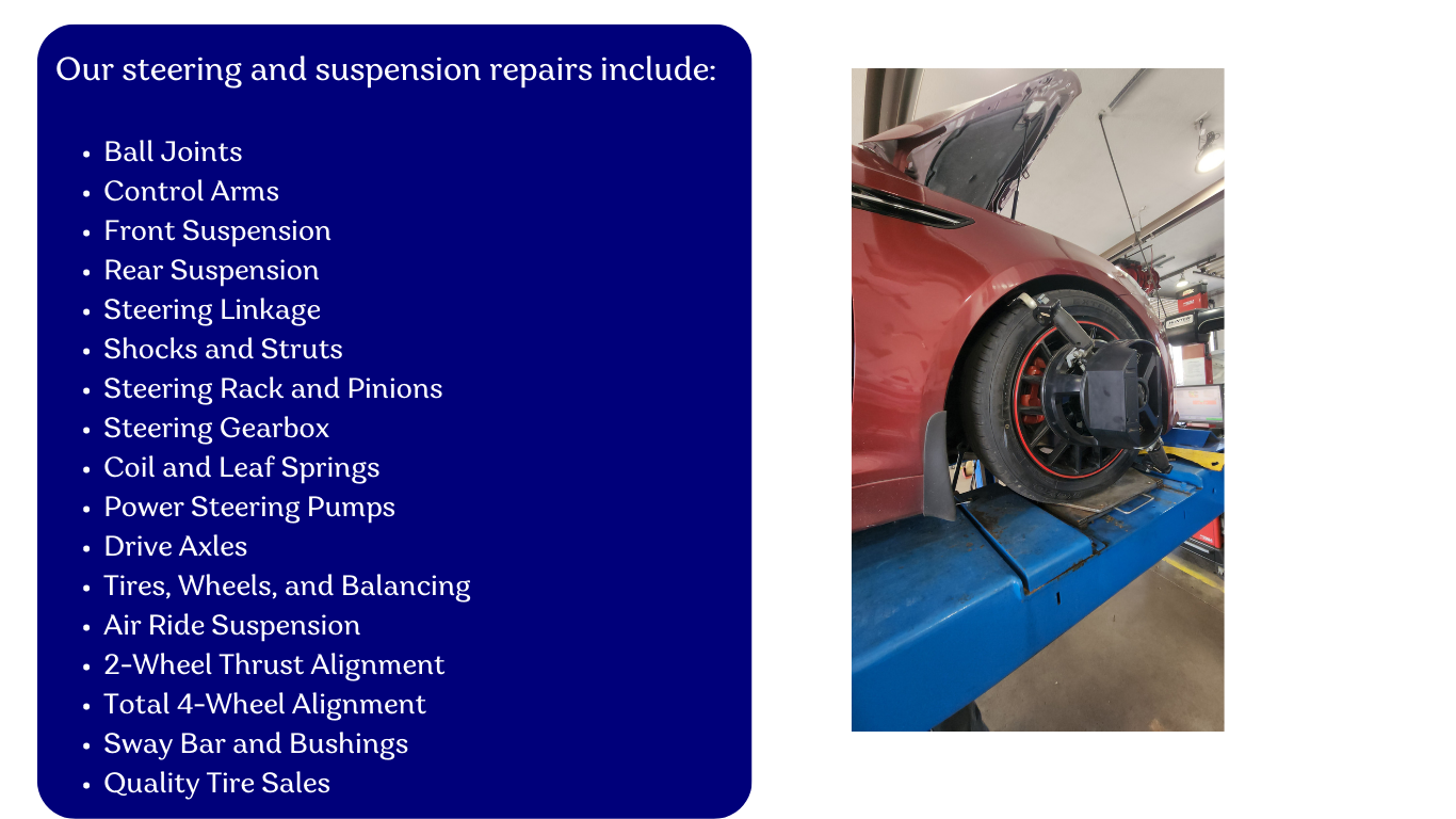 Steering and Suspension Repair, List of Services Included  | Beer's Automotive Services and Repair