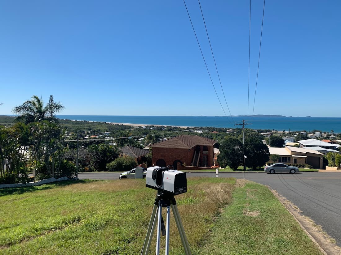 3D Laser Scanner Set Up In Residential Area - 3D Laser Scanning In Yeppoon, QLD