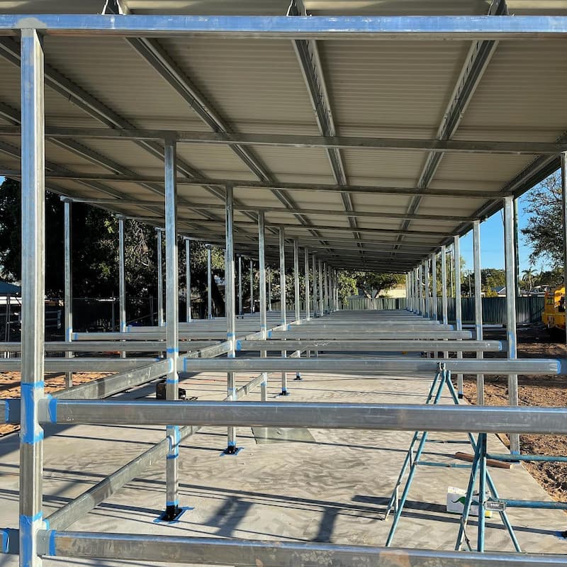 Construction of Shad Canopy - Industrial Design In Yeppoon, QLD