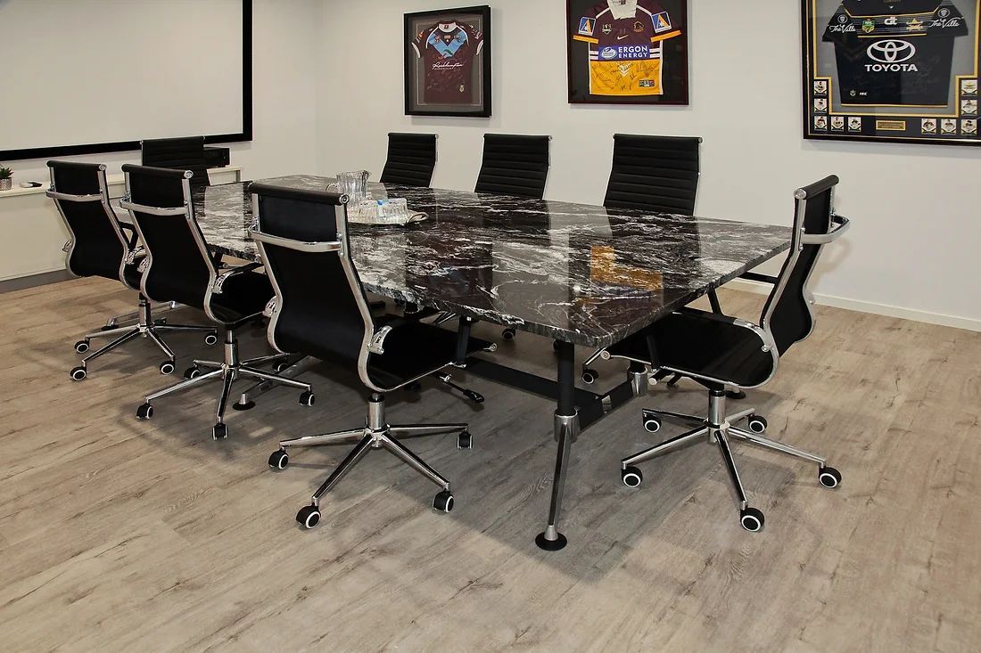 Beautiful Table in Meeting Room With Black Chairs — Engineering And Drafting Services In Yeppoon, QLD
