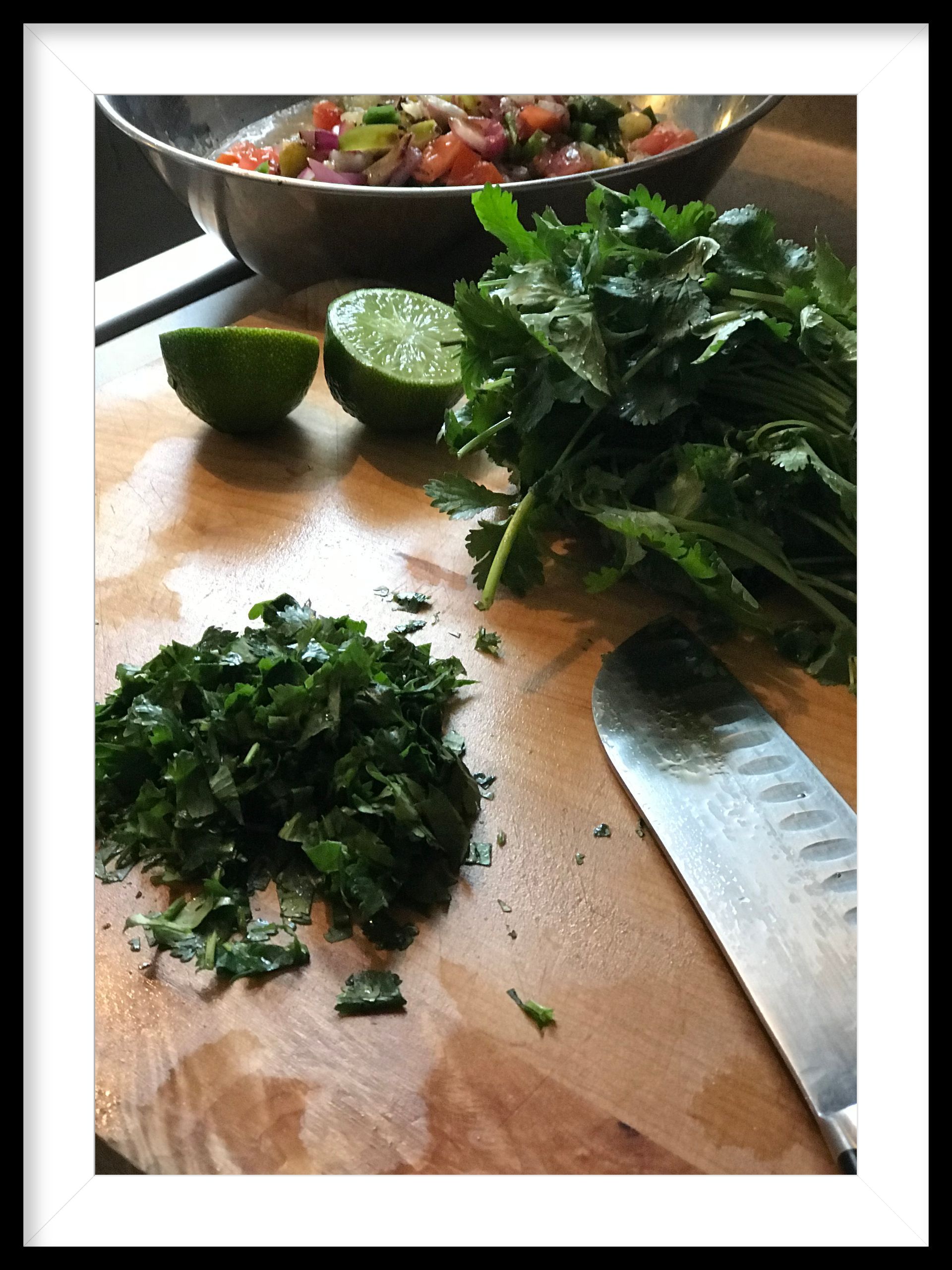 Chopped cilantro is optional