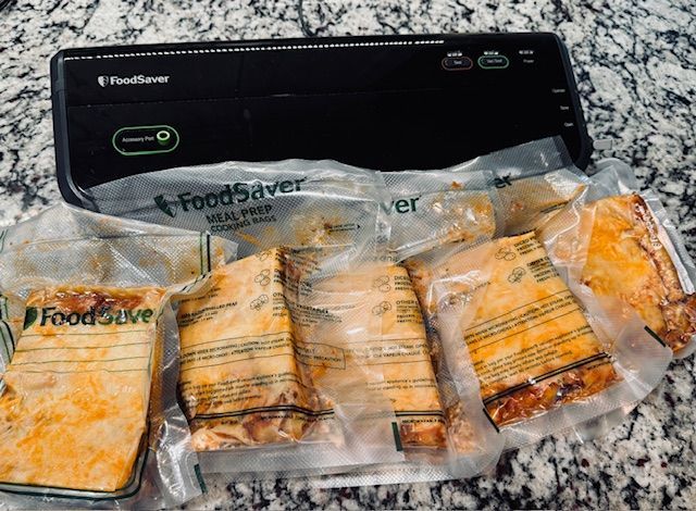 Vacuum sealed lasagna for later use 