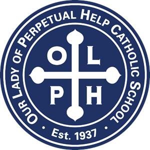 The logo for the lady of perpetual help catholic school