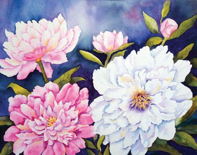 Medium: Watercolors. Dimensions: 20" H x 27" W. Price: $750.00. Prints: $125.00 (Including Shipping).