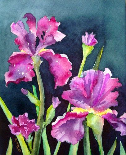 Medium: Watercolors. Dimensions: 10" H x 14" W. Price: $240.00. Prints: $125.00 (Including Shipping).