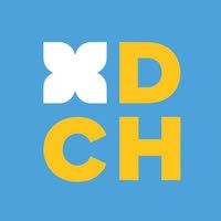 The xd ch logo is yellow and white on a blue background.